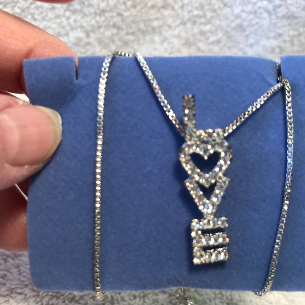 Avon Vintage 2002 Rhinestone "Love" Necklace